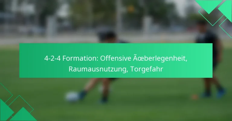 4-2-4 Formation: Offensive Überlegenheit, Raumausnutzung, Torgefahr